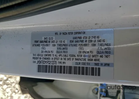 2023 Mazda Cx-5 Preferred z USA, uszkodzony, nr VIN JM3KFBCM1P0213378